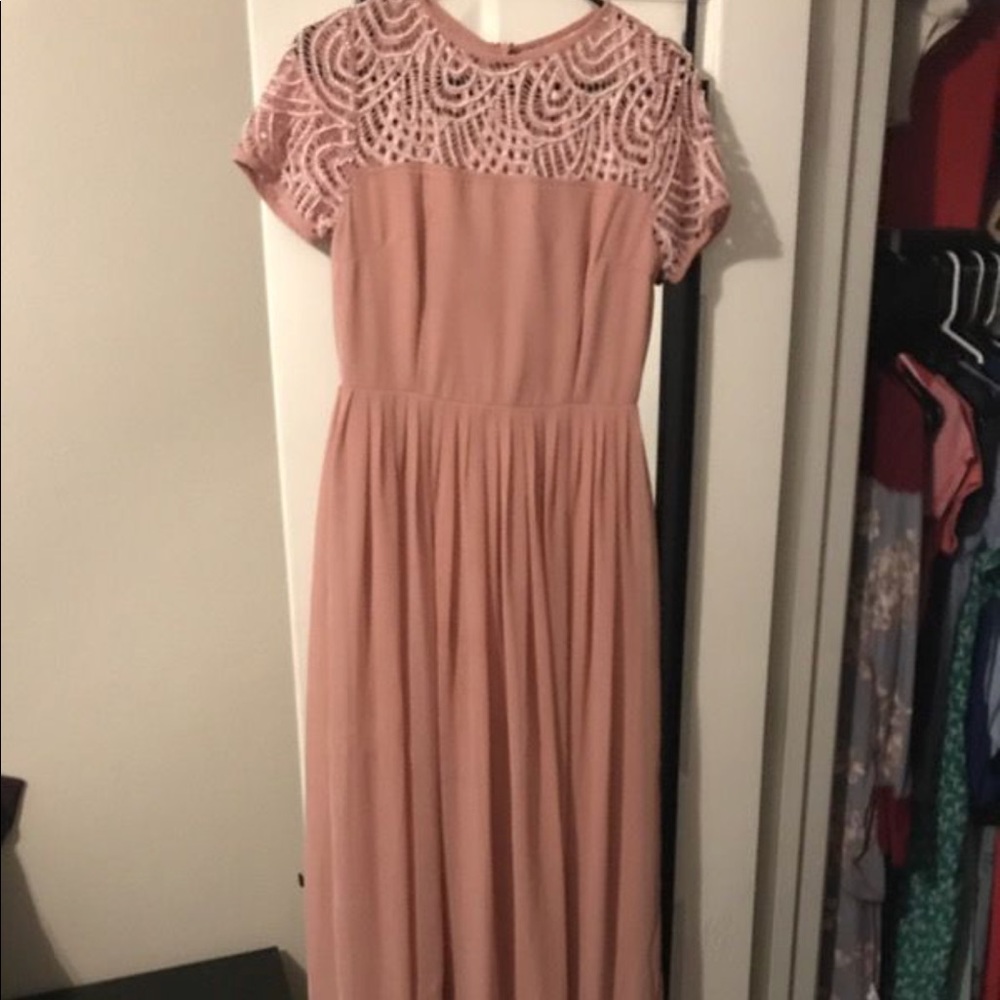 ASOS blush long formal dress